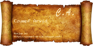 Czumpf Arvid névjegykártya